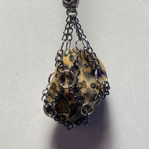 Crystal Chain Pouch Pendent Necklace
