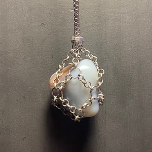 Crystal Chain Pouch Pendent Necklace