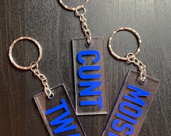 Funny rude keyring