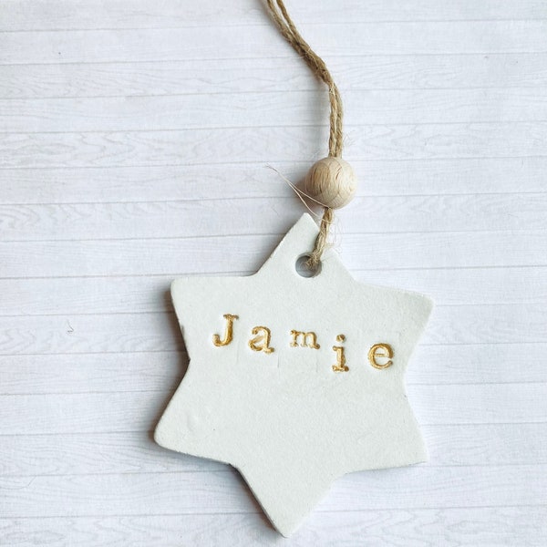 Star decoration | Handmade clay decoration | Christmas decoration | Personalised