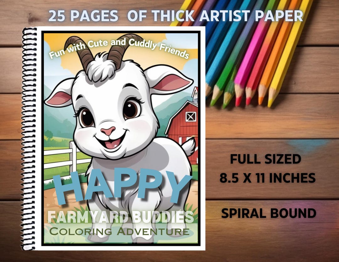 Spiral Bound Adult Coloring Book – 25 Pages | Thick Artist Paper ...