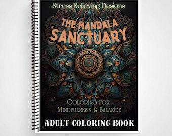 Mandalas - Spiral Bound Adult Coloring Book – 50 Pages | Thick Artist Paper | Stress Relief & Mindfulness Color therapy  |Gift for Adults