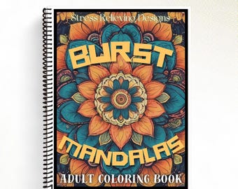 Mandalas - Spiral Bound Adult Coloring Book – 50 Pages | Thick Artist Paper | Stress Relief & Mindfulness Color therapy  |Gift for Adults