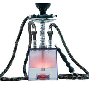 Custom 2 Hose Acrylic Hookah with LED light