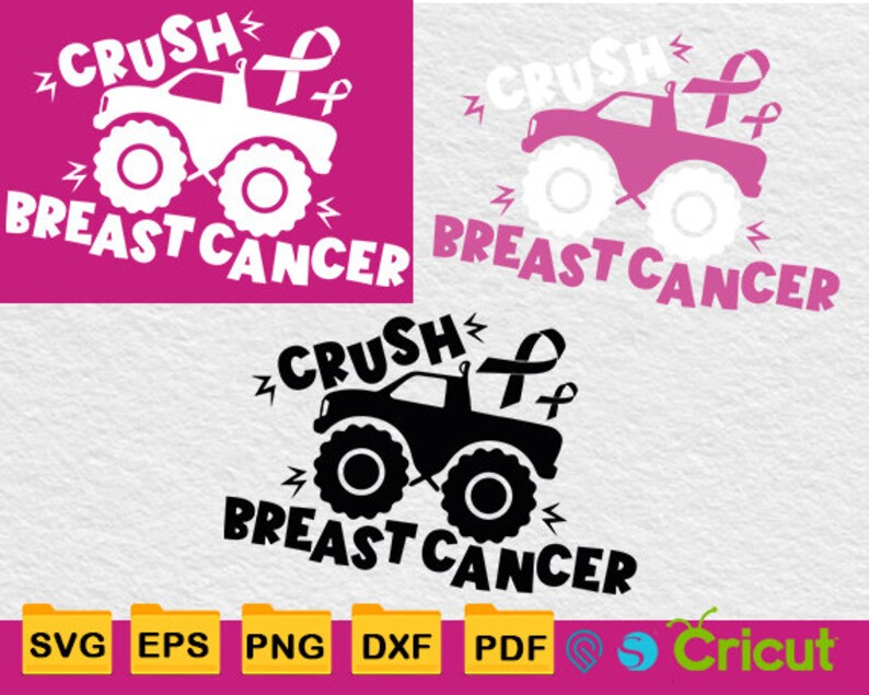 Crush Breast Cancer SVG Crush Cancer Svg Crush Cancer Cut File Cancer