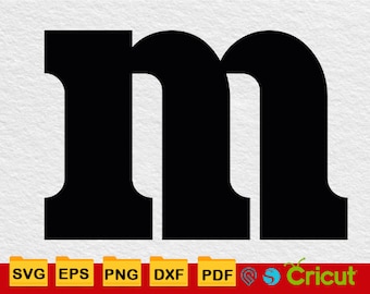 Lower Case Letter M Svg, Halloween Costume M Svg, M Svg, Cut Files, Cricut Files, Instant Download Eps, Svg, Png, Dxf, Pdf, Eps