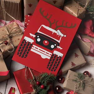 Reindeer American Offroad Svg, Christmas Adventure Offroad Svg, 4x4 Svg, Svg Files for Cricut, Instant Download Eps, Svg, Png, Dxf, Pdf