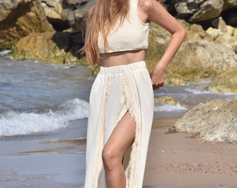 Saraphine  Skirt - Gift for Her - Bohemian Style Natural Clothing