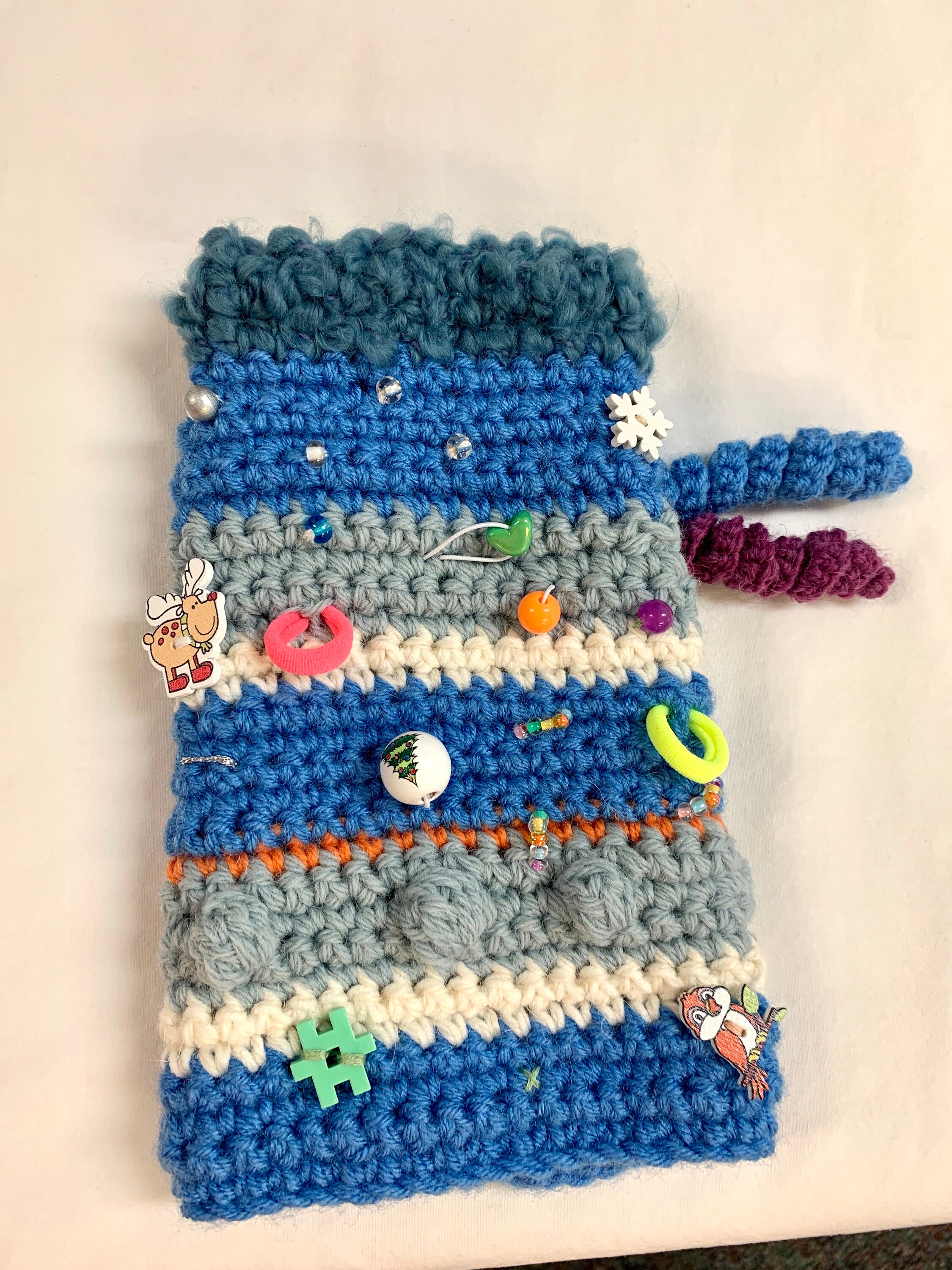Fidget Sensory Crochet Sleeve for Elderly to Keep Their Hands Busy