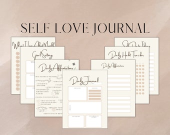 Self Love Journal 50 Pages, Inner Healing Journey, Self Love Guide | Digital Download Workbook