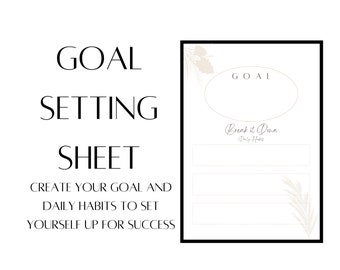 5 Year Goal Plan Goal Setting Worksheet Printable Goal Planning Sheet PDF Printable DIGITAL ...
