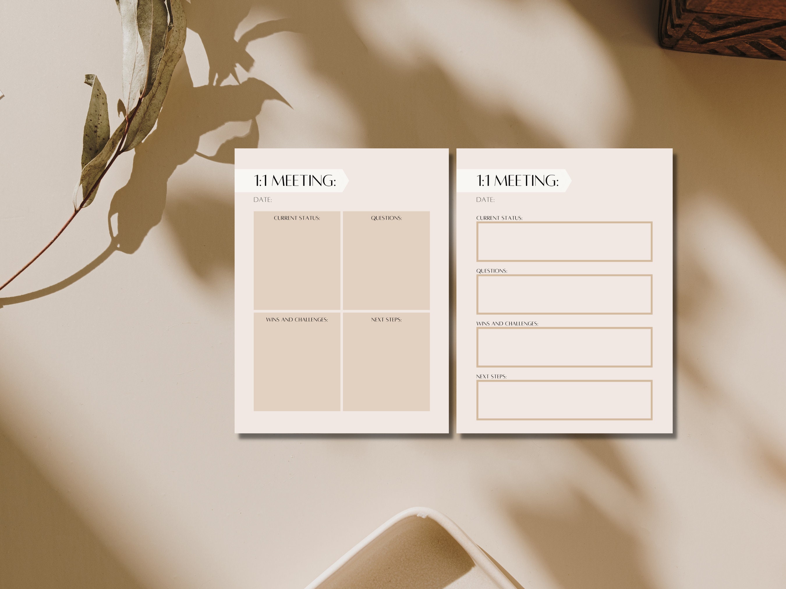 Notes Tracker Photo 1:1 Meeting Notes Tracker | Manager Meeting Notes | Meeting Minutes - Etsy