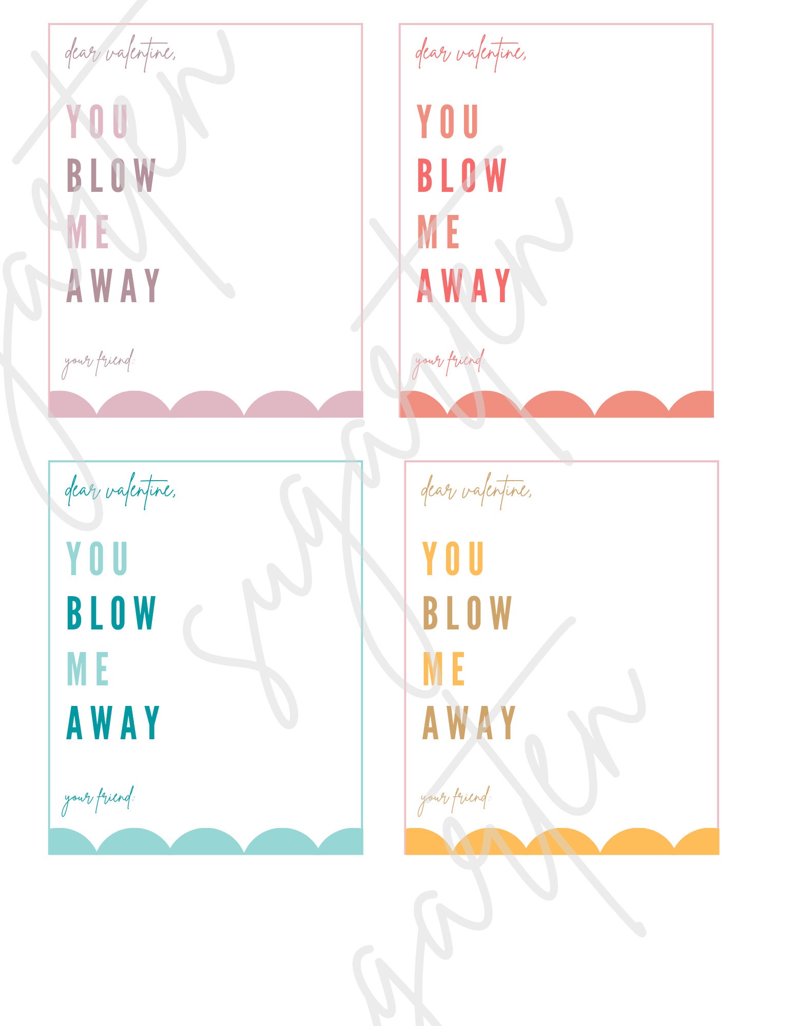 Bubbles Valentine, Kids Valentine Gifts, Digital, Instant Download ...