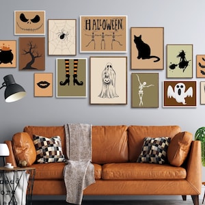 Halloween Poster Bundle von 14, Halloween Dekor, Herbst Galleriewand-Set, Halloween Wandkunst DIGITAL, Gruselige Poster, Witchy Art Prints