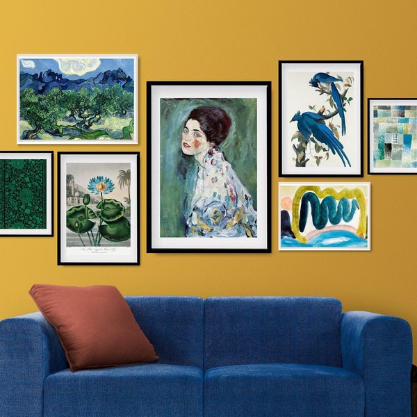 Blue Abstract Art Etsy