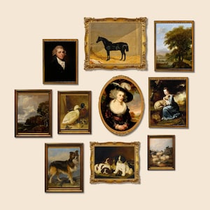 English Cottage Gallery Wall Set of 10 of Prints English Manor Print Set English Countryside Wall Art Farmhouse Wall Decor Moody Poster Set
