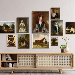 English Cottage Gallery Wall Set of 10 Prints Moody Poster Set English Countryside Print DIGITAL English Manor Print Eclectic Wall Art