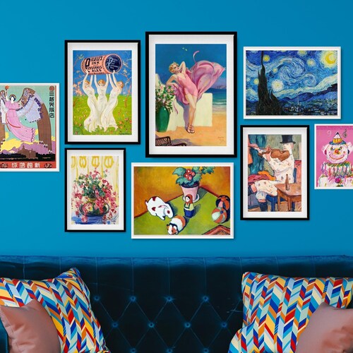 Set of 10 Eclectic Wall Art Prints Eclectic Gallery Wall Set Etsy