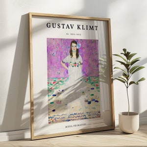 Mada Primavesi by Gustav Klimt Art Print Vintage Wall Art PRINTABLE Art Nouveau Poster Famous Museum Exhibition Print Floral Girl Portrait