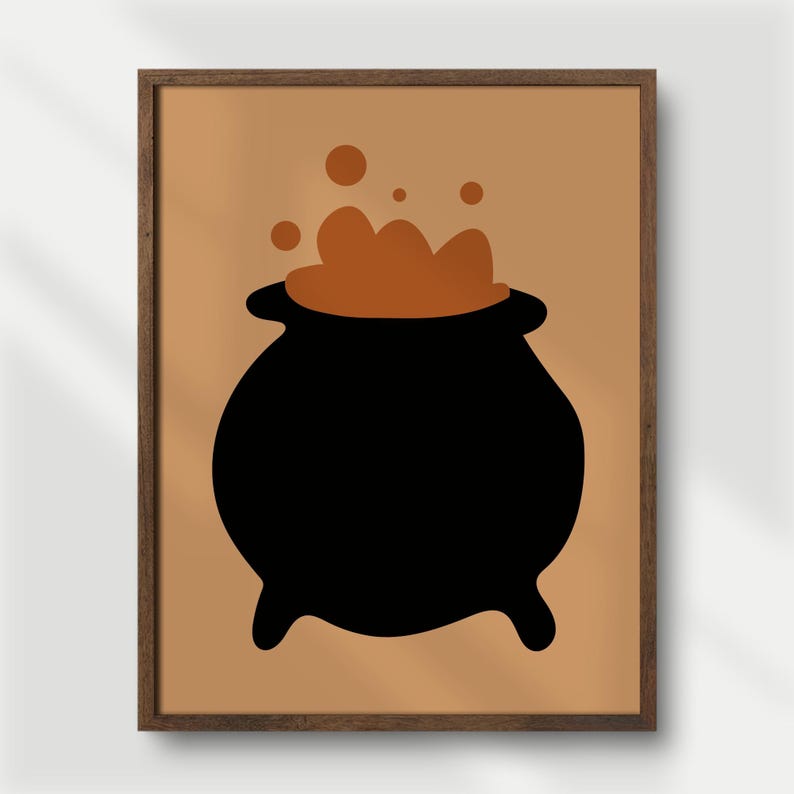 Halloween Gallery Wall Set of 14 Prints DIGITAL, Spooky Posters, Witchy Wall Decor image 7