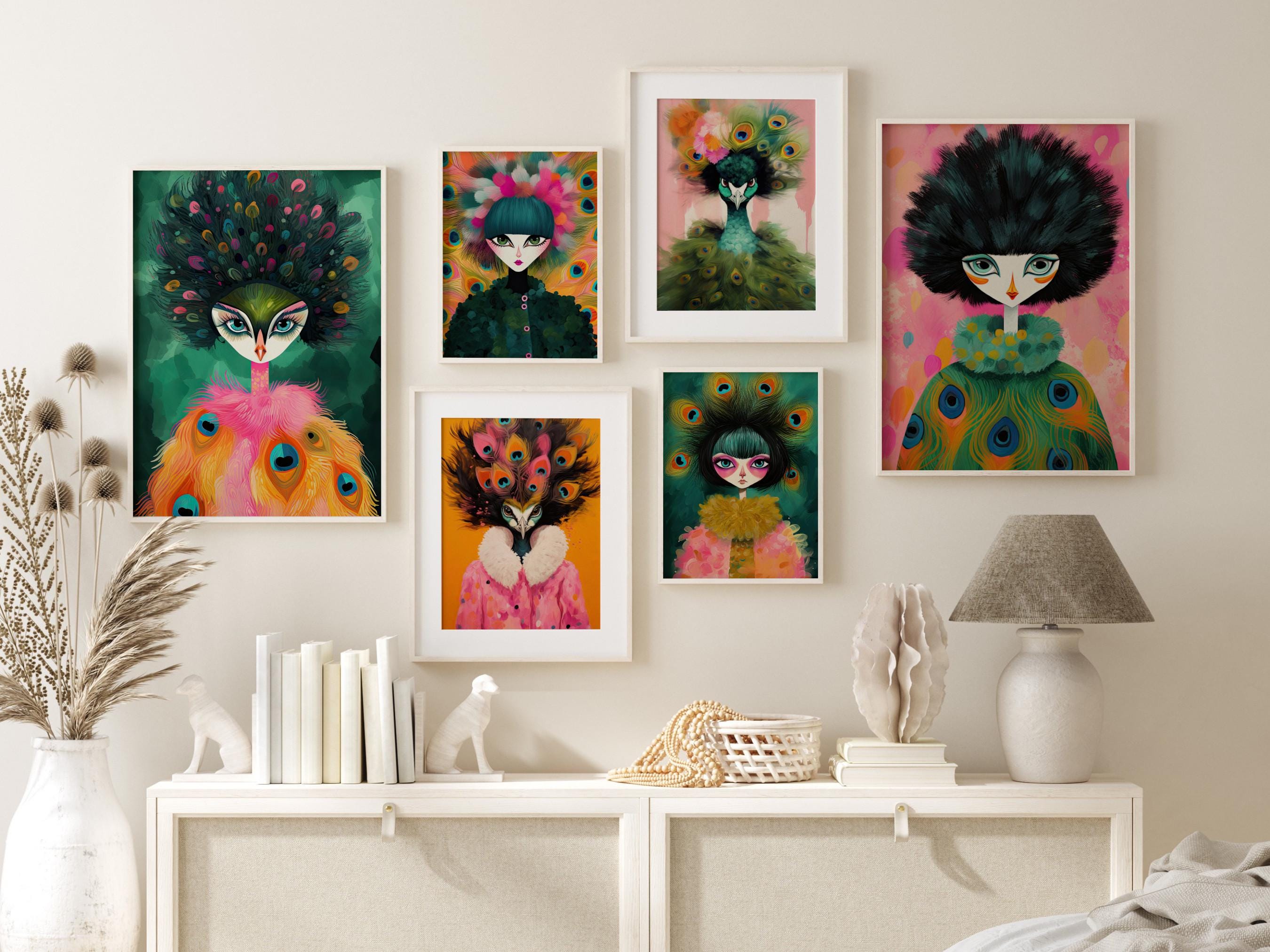 Funky Green Artwork - Etsy
