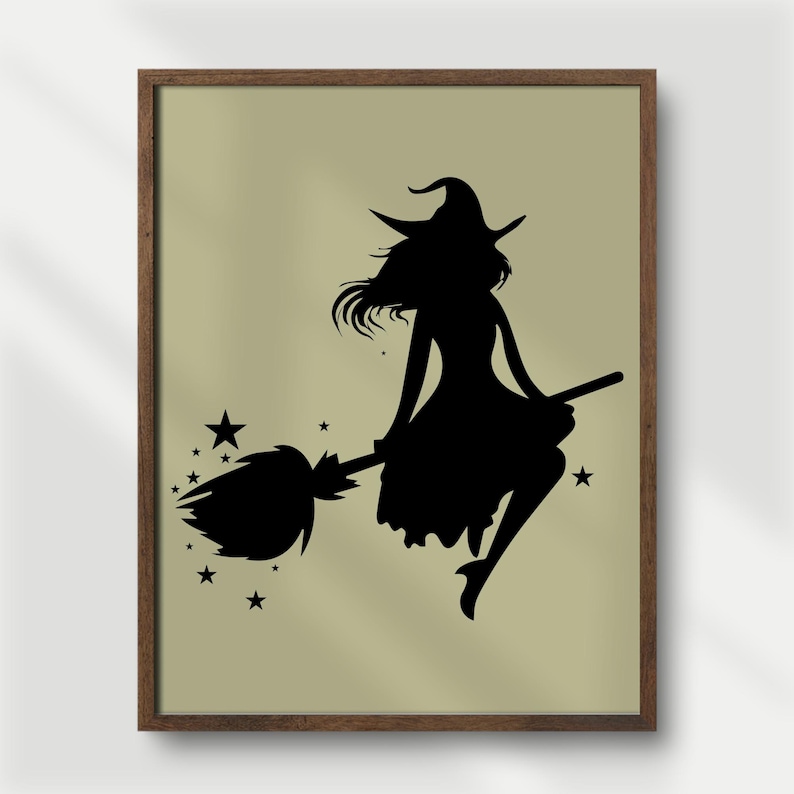 Halloween Gallery Wall Set of 14 Prints DIGITAL, Spooky Posters, Witchy Wall Decor image 8