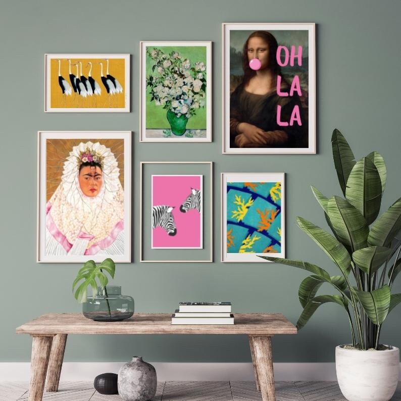 Set of 10 Eclectic Wall Art Prints Eclectic Gallery Wall Set Etsy