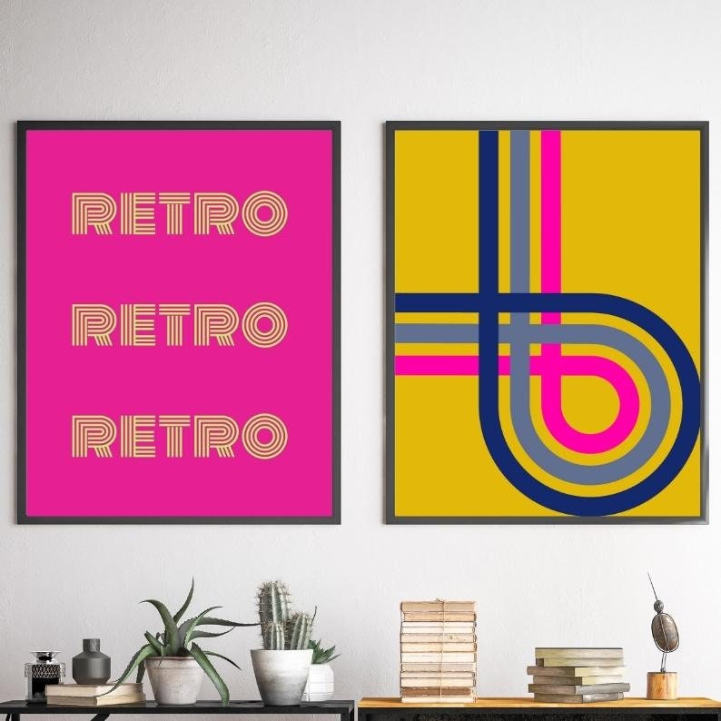 Retro Gallery Wall Colorful 70s Poster Set Throwback Art Prints Maximalist Wall Art Disco Ball Poster Mid Century Modern Art Prints image 6