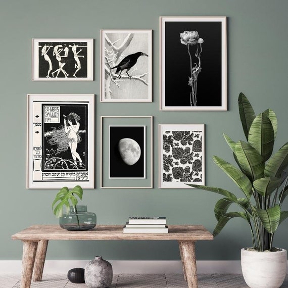 Back and White Monochrome Gallery Wall Set of 7 Prints