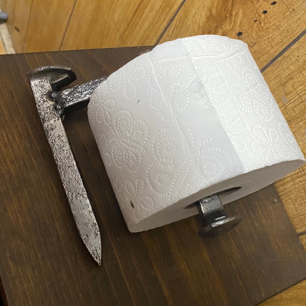 Railroad Spike Toilet Paper Holder