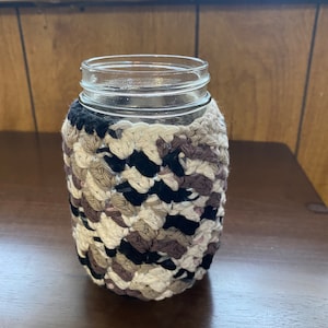 Pint size mason jar sleeve cozy glass jar cozy