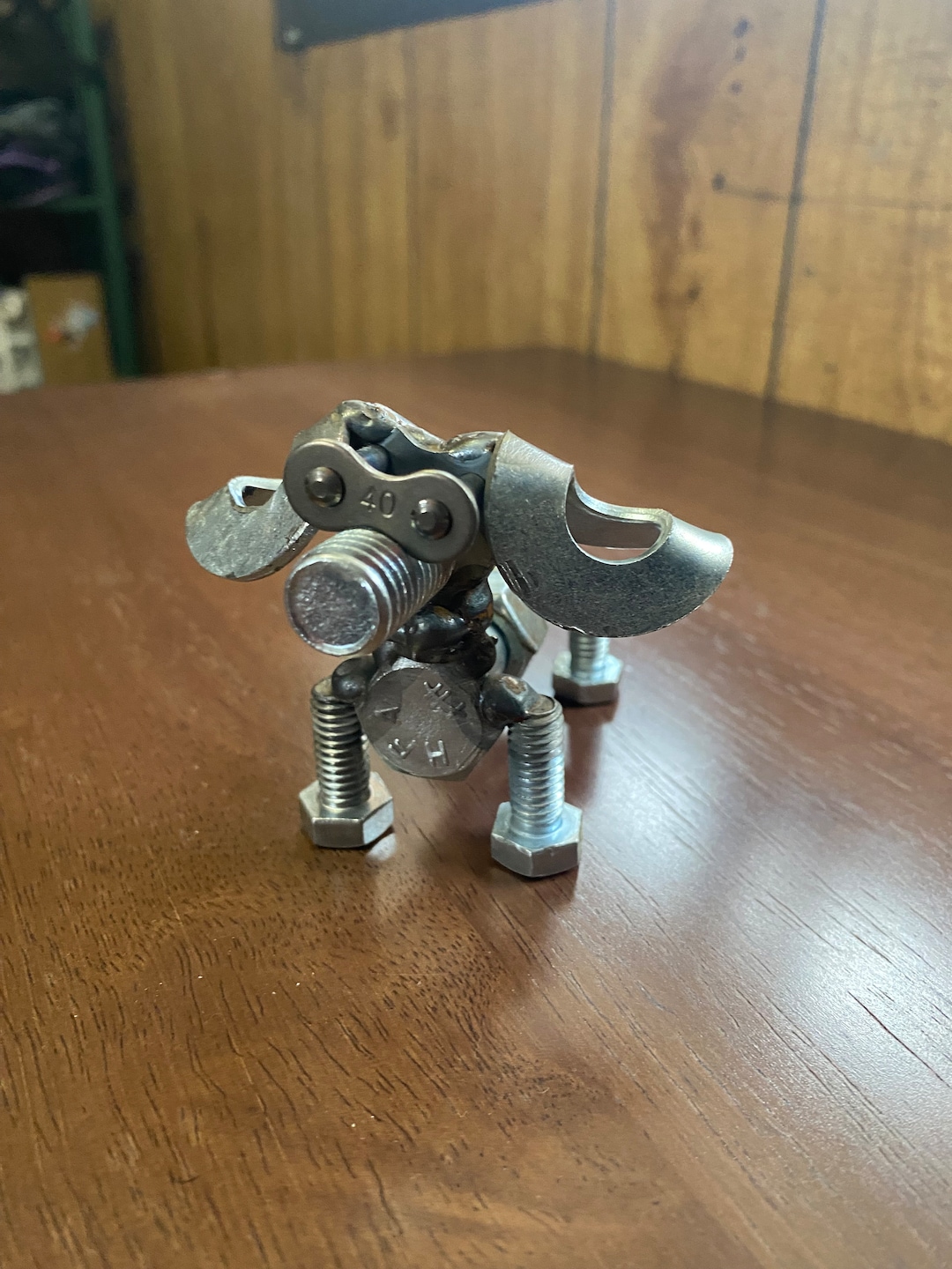 Dog Figurine Welded Nuts and Bolts Dog Etsy