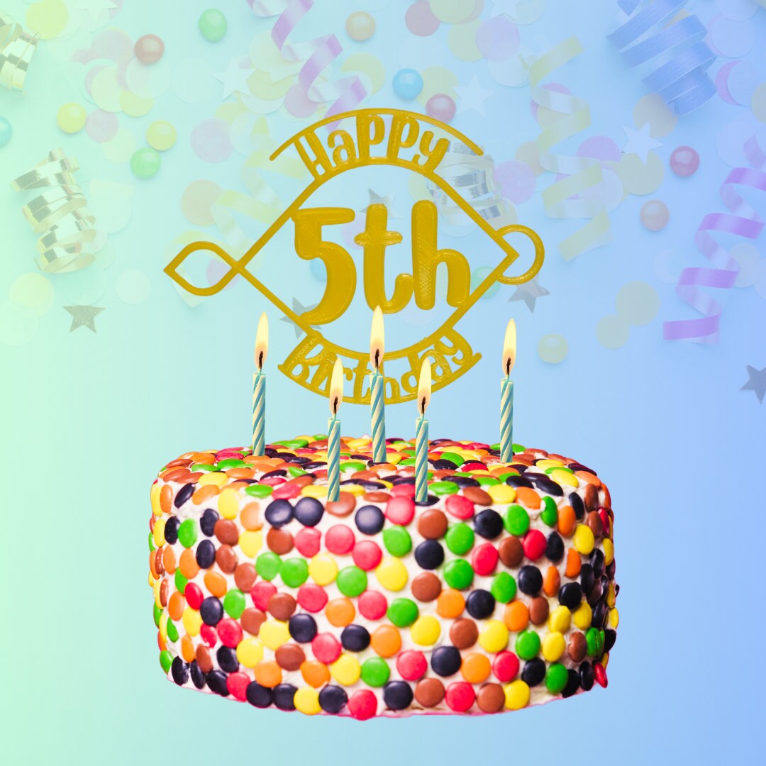 Topper gâteau personnalisé Birthday 2 styles d'écritures - Planète Gateau