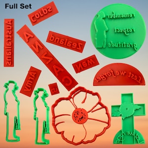 Anzac Day and Remembrance Day Stamps and Cutters, Gratitude, Respect, Lest we forget