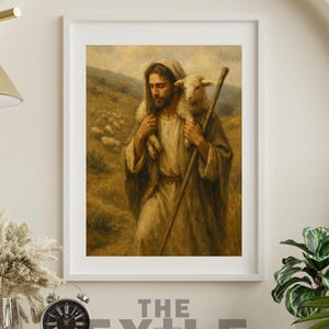 The Lost One – Jesus the Good Shepherd Digital Download | Printable Christian Wall Art | Parable of the Lost Sheep | The Exile Company