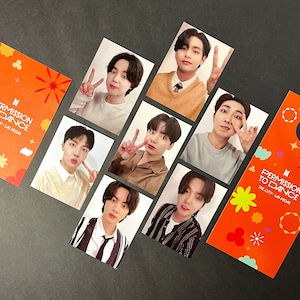 Carte avec photo bts permission to dance mgm grand hotel de las vegas