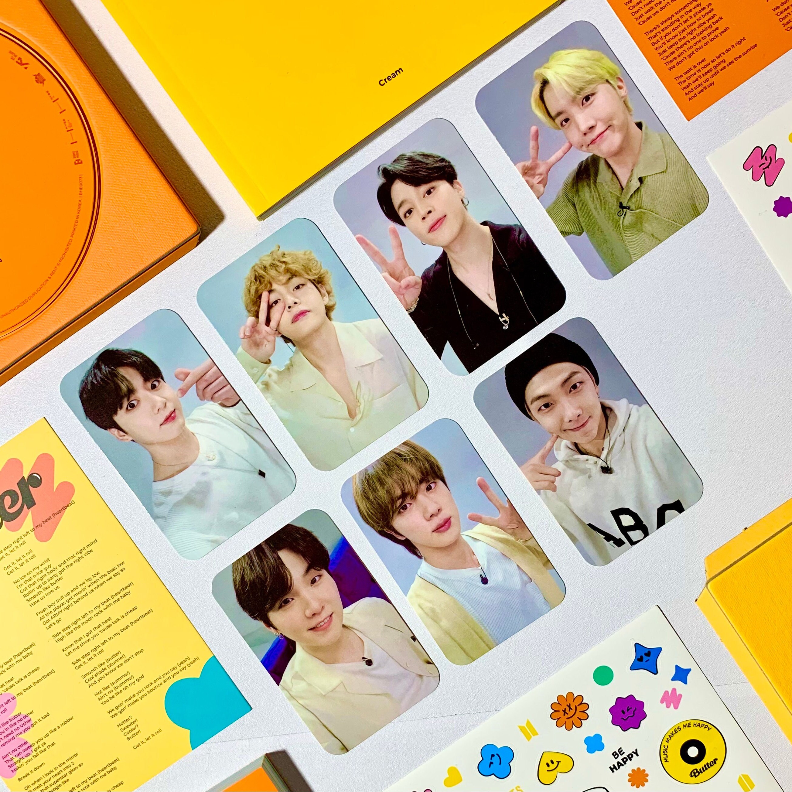 BTS Butter 777 event broadcast photocards - Jungkook V Suga