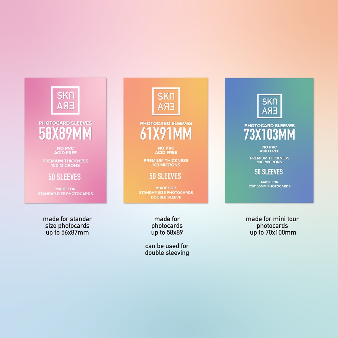 SAMPLE Photocards Sleeve No PVC & Acidfree 58X89 Mm Etsy
