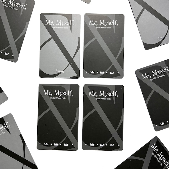 ジミン　Me Myself　王冠トレカと通常トレカ　二枚組　クラウン BTS Jimin Special 8 Photo Folio Me Myself Photo Card crown