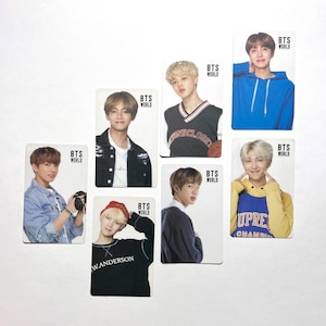 Carte recto-verso avec photo bts world