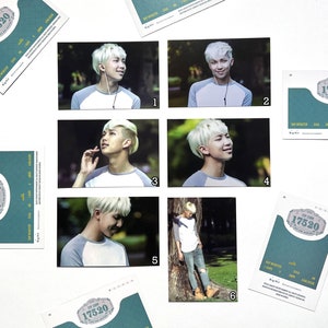 May include: Six photo cards featuring a man with white hair and a light blue and gray shirt. The cards are numbered 1 through 6. The text "ZIP CODE 17520" is visible on two of the cards.