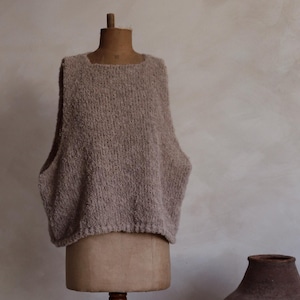 Yoli Alpaca Custom Handknit Droparm Vest