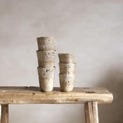 Handmade Ceramic Tumbler Cup Organic Speckled Stoneware Wine Whiskey Coffee Cup Minimalist Pottery Drinkware