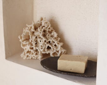 Organic Raw Soap Dish | Natural Minimalist Trinket Dish | Handmade Eco Bathroom Decor
