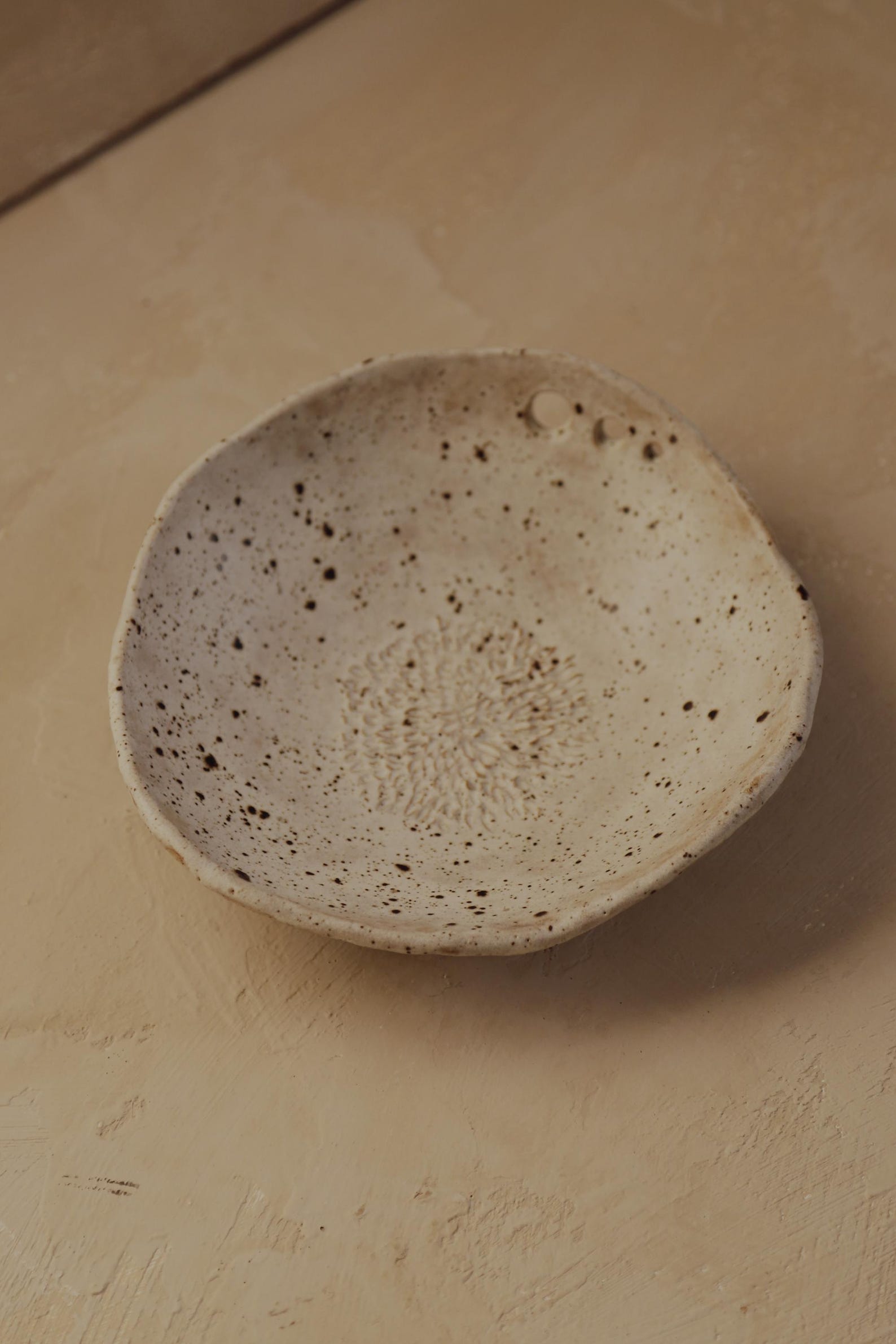 Handmade Ceramic Herb Stripper & Garlic Grater – Organic Shape, One-of-a-Kind Kitchen Tool