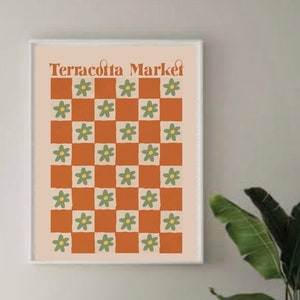 Terracotta Flower Market Printable Wall Art | DIGITAL Instant Download Wall Art | Wall Decor Print | Gallery Wall Art