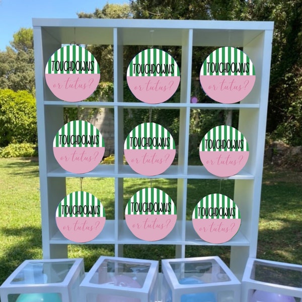 Printable tic tac toe Gender Reveal TOUCHDOWNS OR TUTUS| printable | Baby shower game | gender reveal game | baby boy or girl