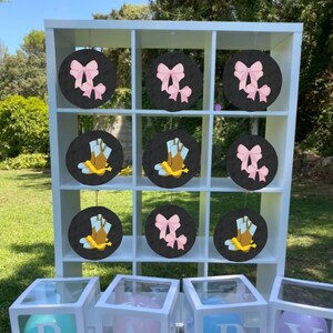 Printable tic tac toe Gender Reveal Boots or Bows| printable | Baby shower game | gender reveal game | baby boy or girl