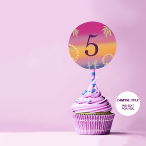 Festival Printable Cupcake Topper | Digital Custom Printable | Baby Shower Birthday Party Music Festival