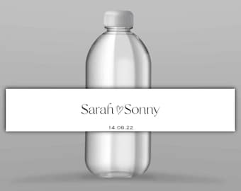 Etiquetas de botellas de agua para bodas, etiquetas de botellas de agua imprimibles, boda personalizada, amor